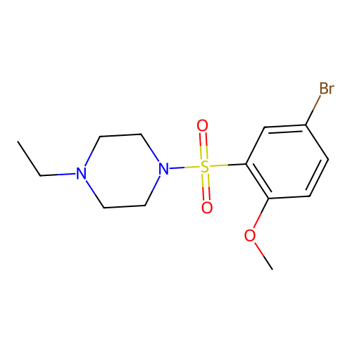 1-((5-Bromo-2-methoxyphenyl)sulfonyl)-4-ethylpiperazine structure