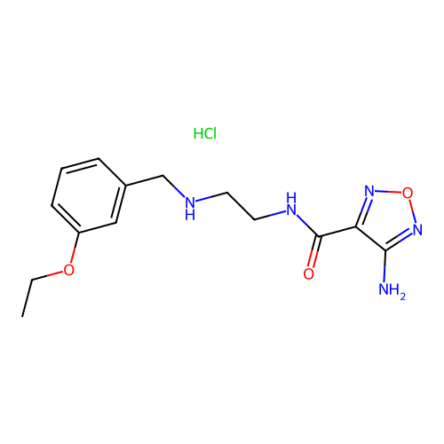 4-amino-N-(2-((3-ethoxybenzyl)amino)ethyl)-1,2,5-oxadiazole-3-carboxamide hydrochloride structure