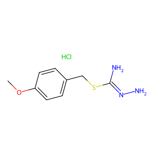 (4-methoxyphenyl)methyl N'-aminocarbamimidothioate;hydrochloride structure