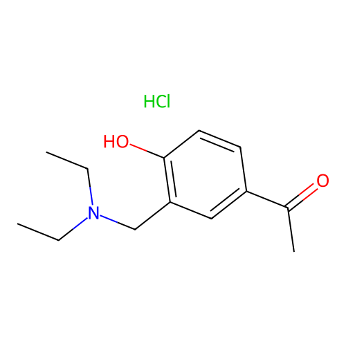 1-{3-[(Diethylamino)methyl]-4-hydroxyphenyl}ethan-1-one hydrochloride structure