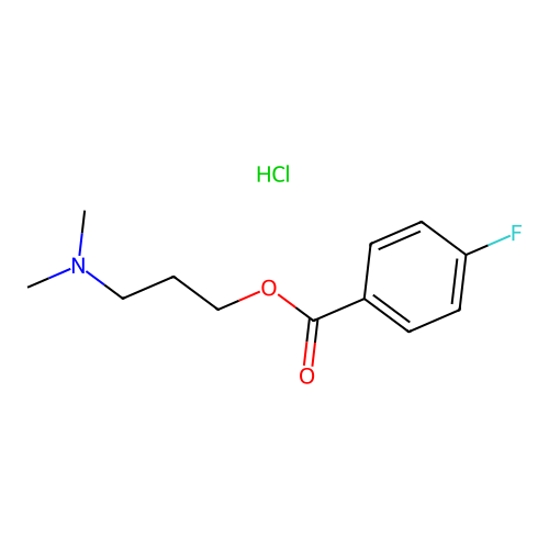 3-(Dimethylamino)propyl 4-fluorobenzoate hydrochloride structure