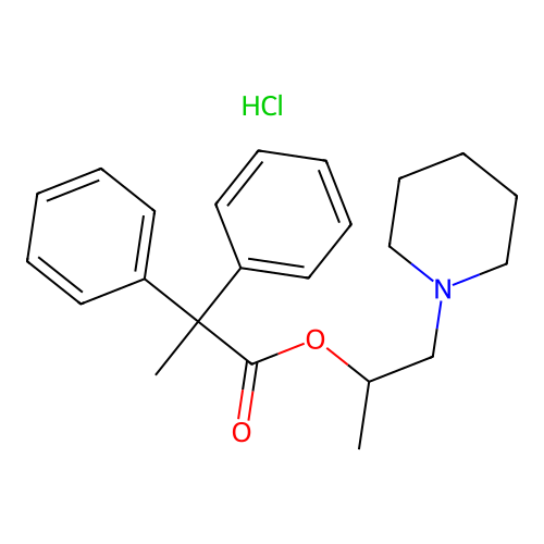 1-(Piperidin-1-YL)propan-2-YL 2,2-diphenylpropanoate hydrochloride structure