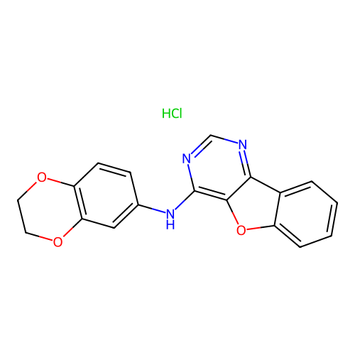Benzo[4,5]furo[3,2-d]pyrimidin-4-yl-(2,3-dihydro-benzo[1,4]dioxin-6-yl)-amine structure