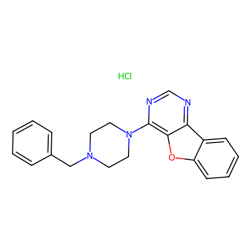 4-(4-Benzyl-1-piperazinyl)[1]benzofuro[3,2-d]pyrimidine hydrochloride structure