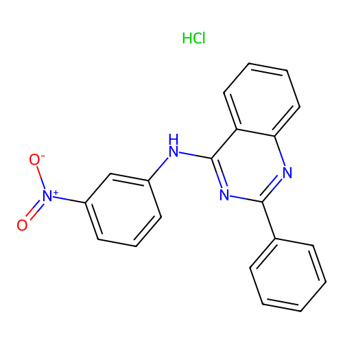N-(3-nitrophenyl)-2-phenylquinazolin-4-amine hydrochloride structure