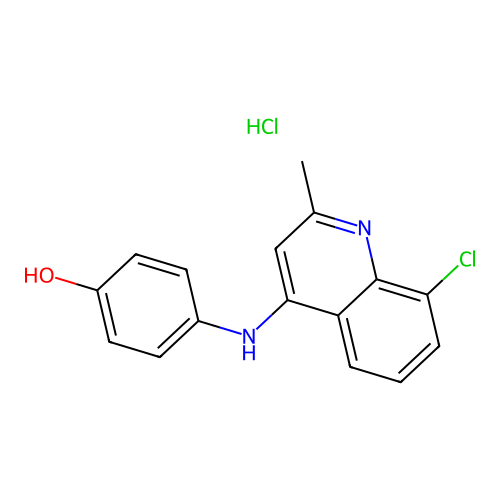 4-((8-Chloro-2-methylquinolin-4-yl)amino)phenol hydrochloride structure