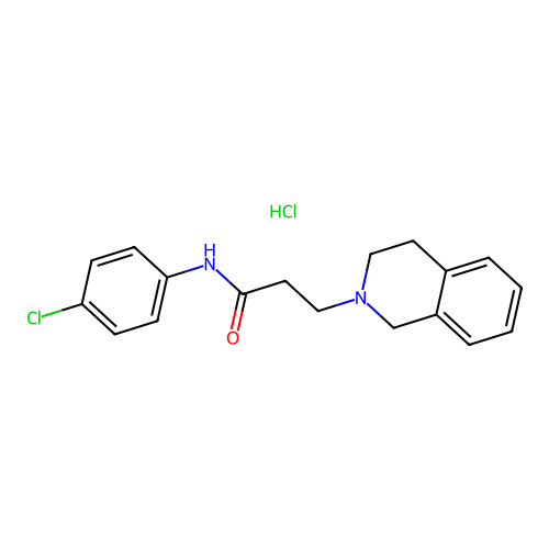 N-(4-chlorophenyl)-3-(3,4-dihydroisoquinolin-2(1H)-yl)propanamide hydrochloride structure