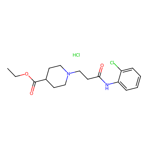 1-[2-(2-Chloro-phenylcarbamoyl)-ethyl]-piperidine-4-carboxylic acid ethyl ester structure