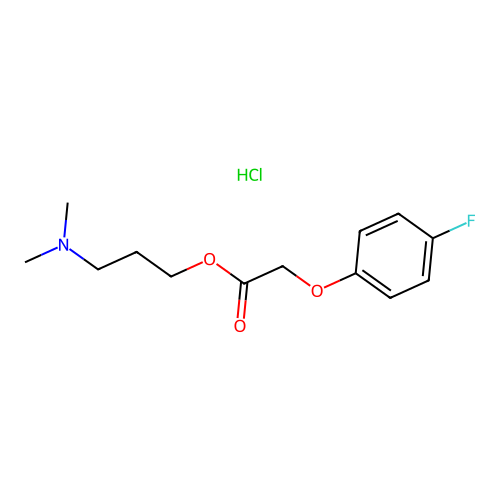 3-(Dimethylamino)propyl 2-(4-fluorophenoxy)acetate hydrochloride structure