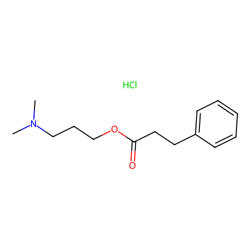 3-(Dimethylamino)propyl 3-phenylpropanoate hydrochloride structure