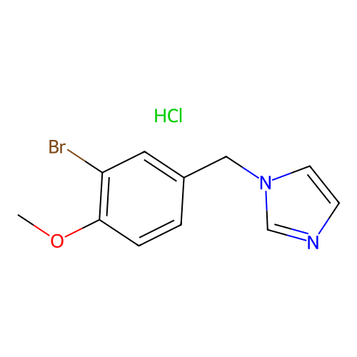 1-[(3-Bromo-4-methoxyphenyl)methyl]imidazole;hydrochloride structure