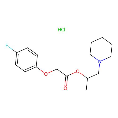 1-(Piperidin-1-YL)propan-2-YL 2-(4-fluorophenoxy)acetate hydrochloride structure