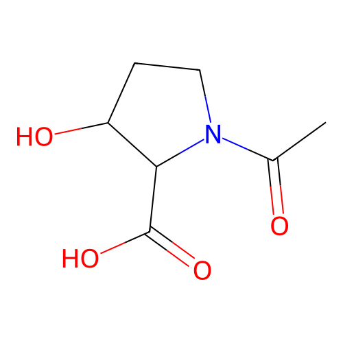 1-Acetyl-3-hydroxypyrrolidine-2-carboxylic acid structure