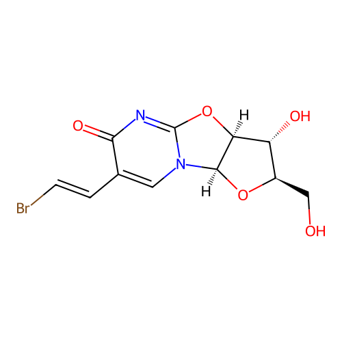 5-(2-Bromovinyl)-2,2'-anhydrouridine structure