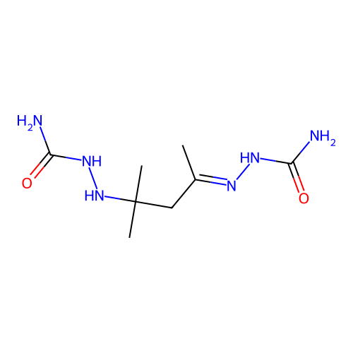 4-methyl-4-semicarbazido-pentan-2-one semicarbazone structure