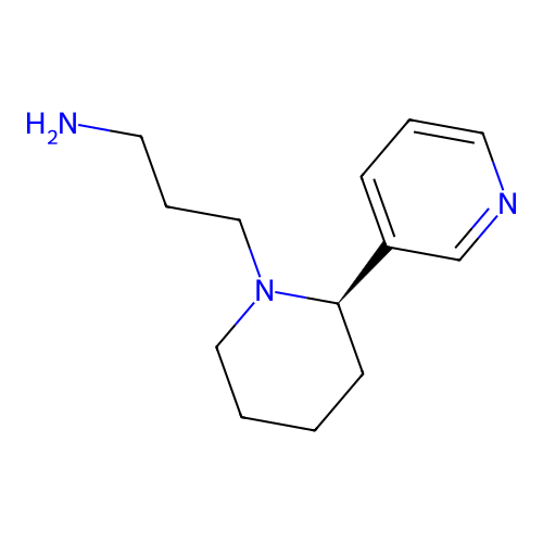(2R)-2-(3-Pyridinyl)-1-piperidinepropanamine structure