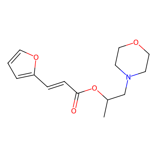 1-(morpholin-4-yl)propan-2-yl (2E)-3-(furan-2-yl)prop-2-enoate structure