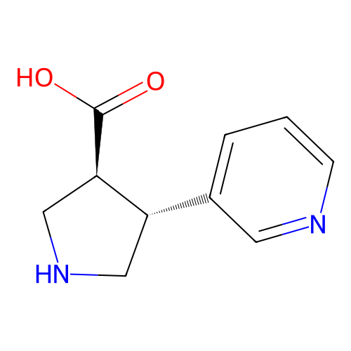 (3S,4R)-4-pyridin-3-ylpyrrolidine-3-carboxylic acid structure