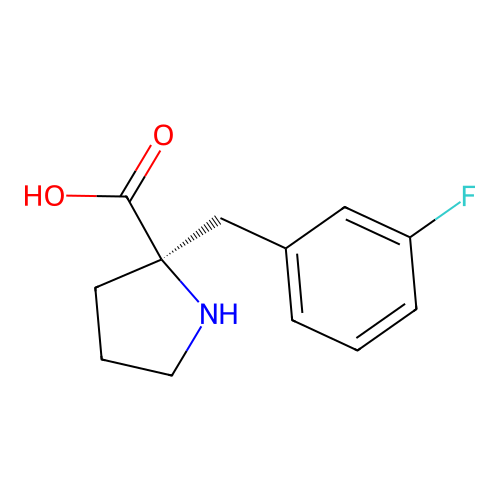 (2R)-2-[(3-fluorophenyl)methyl]pyrrolidine-2-carboxylic acid structure