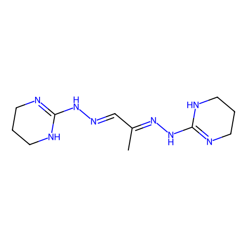 (1E,2E)-2-[2-(1,4,5,6-Tetrahydro-2-pyrimidinyl)hydrazinylidene]propanal 2-(1,4,5,6-tetrahydro-2-pyrimidinyl)hydrazone structure