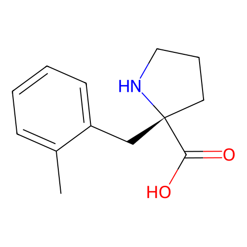 (2S)-2-[(2-methylphenyl)methyl]pyrrolidine-2-carboxylic acid structure