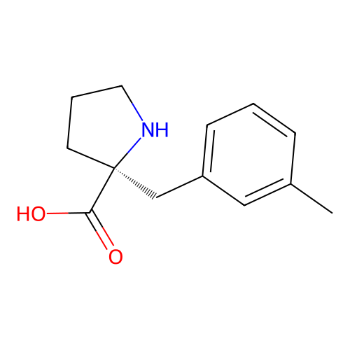 (2S)-2-[(3-methylphenyl)methyl]pyrrolidine-2-carboxylic acid structure