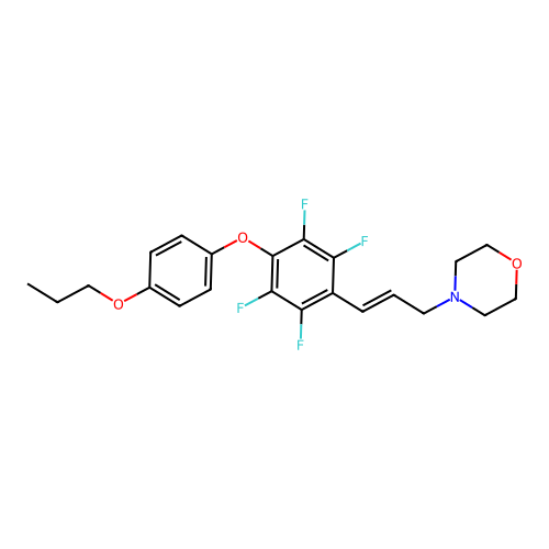 4-[(2E)-3-[2,3,5,6-Tetrafluoro-4-(4-propoxyphenoxy)phenyl]-2-propen-1-yl]morpholine structure