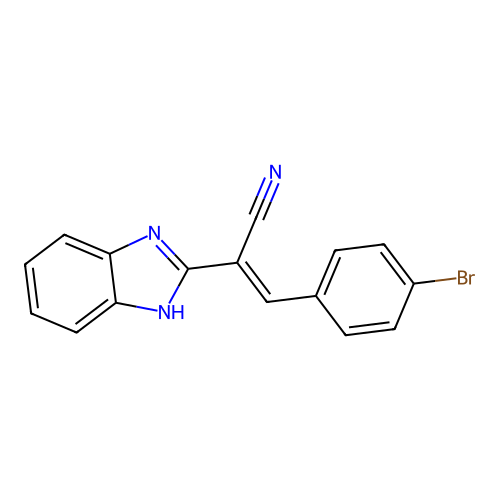 2-(1H-Benzoimidazol-2-yl)-3-(4-bromo-phenyl)-acrylonitrile structure