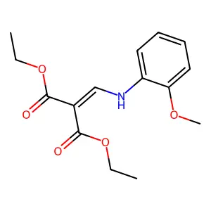 Diethyl 2-[(2-methoxyanilino)methylene]malonate structure