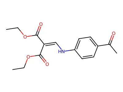 Diethyl 2-[(4-acetylanilino)methylene]malonate structure