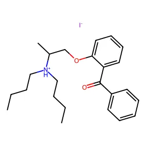 Benzophenone, 2-(2-(dibutylamino)propoxy)-, hydriodide structure
