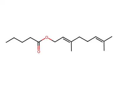 3,7-Dimethylocta-2,6-dienyl pentanoate structure