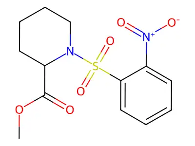 Methyl 1-[(2-nitrophenyl)sulfonyl]piperidine-2-carboxylate structure