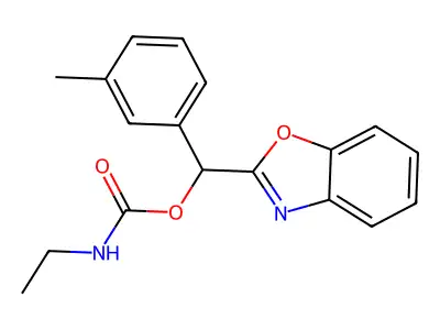 (1,3-Benzoxazol-2-yl)(3-methylphenyl)methyl N-ethylcarbamate structure