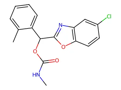 (5-Chloro-1,3-benzoxazol-2-yl)-(2-methylphenyl)methyl N-methylcarbamate structure
