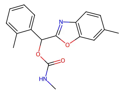 (6-Methyl-1,3-benzoxazol-2-yl)(2-methylphenyl)methyl N-methylcarbamate structure