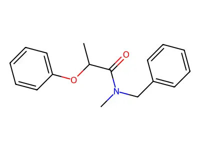 N-benzyl-N-methyl-2-phenoxypropanamide structure