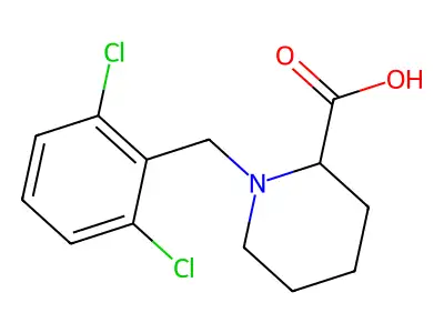 1-(2,6-Dichlorobenzyl)piperidine-2-carboxylic acid structure