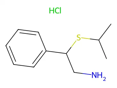 Phenethylamine, beta-(isopropylthio)-, hydrochloride structure