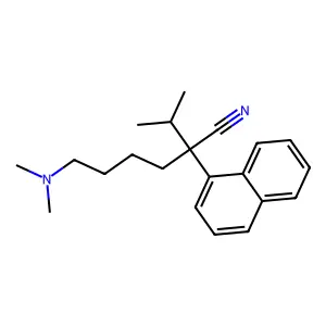 1-Naphthaleneacetonitrile, alpha-(4-(dimethylamino)butyl)-alpha-isopropyl- structure