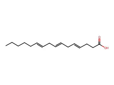 4,7,10-Hexadecatrienoic acid structure