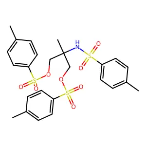 [2-methyl-2-[(4-methylphenyl)sulfonylamino]-3-(4-methylphenyl)sulfonyloxypropyl] 4-methylbenzenesulfonate structure