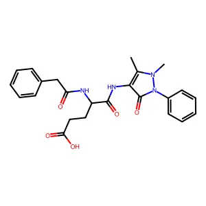 Glutaramic acid, N-antipyrinyl-4-(2-phenylacetamido)-, DL- structure