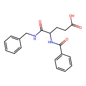 Glutaramic acid, 4-benzamido-N-benzyl-, DL- structure