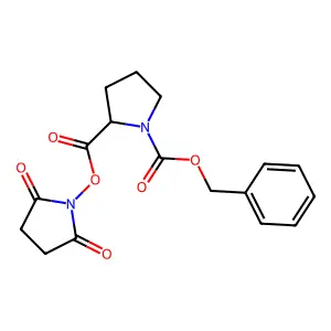 (R)-1-Benzyl 2-(2,5-dioxopyrrolidin-1-yl) pyrrolidine-1,2-dicarboxylate structure