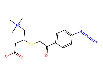 4-Azidophenacetylthiocarnitine structure