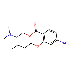 Benzoic acid, 4-amino-2-butoxy-, 2-(dimethylamino)ethyl ester structure