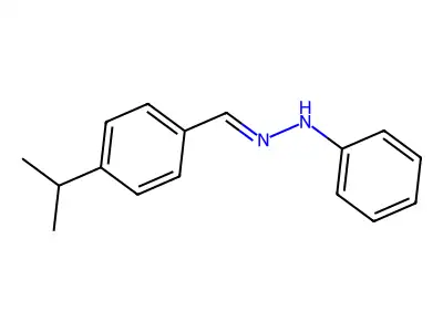 N-[(4-propan-2-ylphenyl)methylideneamino]aniline structure