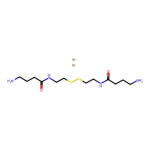 Butyramide, N,N'-(dithiodiethylene)bis(4-amino-, dihydrobromide structure