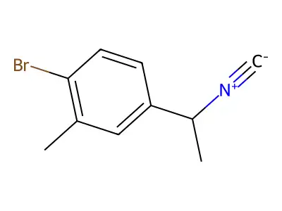 1-Bromo-4-(1-isocyanoethyl)-2-methylbenzene structure